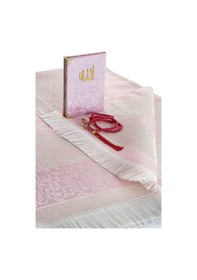 Resim Çeyizlik Seccade Seti Lüks İbadet Seti - Pembe Renk 