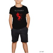 Resim In Flames Siyah Çocuk Tişört (288899356) Siyah 