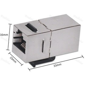 Resim Cat6 Jack Kablo Metal Birleştirici 4380A Ekleme Uzatma Uzatıcı Rj 