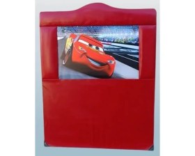 Resim Bengi Ticaret Başlık DK 90345 Tek Kişilik 100 Arabalar Model Suni Deri Kırmızı Kumaş El Yapım 