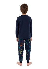 Resim Rolypoly Rp3671-2 Erkek Çocuk Kışlık İkili Pijama Takım Lacivert 