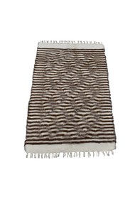 Resim Kilim Antik El Dokuma Yün Çizgili Tiftik Siirt Battaniyesi 0004 - Yeni - Çok Renkli 