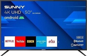 Resim Sunny SN50LEDJ 50'' 126 Ekran 4K Android Smart Wifi Uydu Led TV 