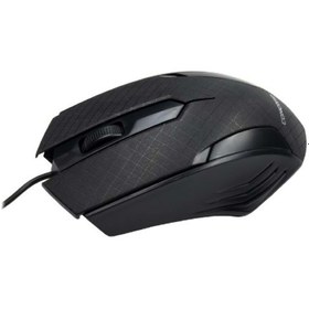 Resim Siyah Mat Desenli Usb Kablolu 3d Optik Mouse 