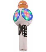 Resim SIGHTZER Ws1816 Bluetooth Hoparlör Led Işıklı Karaoke Mikrofon Beyaz 