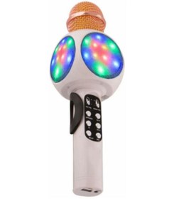 Resim SIGHTZER Ws1816 Bluetooth Hoparlör Led Işıklı Karaoke Mikrofon Beyaz 