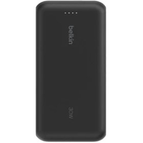 Resim Belkin BPB024HQBK – 20.000 mAh Powerbank, 30W Hızlı Şarj, Entegre USB-C Kablo – Siyah 