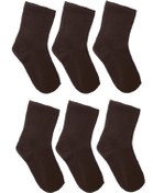 Resim SOCKSHION Pamuklu Düz Klasik Çocuk Soket Çorap 6 Çift 