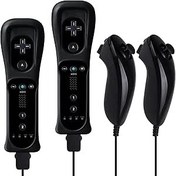 Resim Gamrombo Wii Remote with Nunchuck, Wii Controller with Nunchuck, Compatible with Nintendo Wii/Wii U, 2 Pack, Built in Dual Vibration 