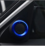 Resim Honda Civic 2016-2019 İçin Mavi Renk Daire Hoparlör Çercevesi 2 Adet 