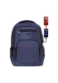 Resim Dada 03 Usb Aparatlı Lacivert Laptop Sırt Çantası 15,6 İnç Geniş İç Hacim Darbe Emici Koruma 