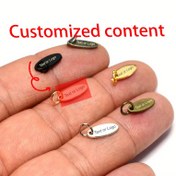 Resim 5 Adet Kişiselleştirilmiş Paslanmaz Çelik Lazer Kazınmış Kumaş Dekoratif Etiketler - Özelleştirilebilir Marka Logoları, Nedime/Damadın/Hazineler İçin Düğün & Anneler Günü Hediyeleri, Beyaz ve Altın El Yapımı Sanat Aksesuarları, Kişiye Özel Düğün Hediyesi, Şık Etik Tasarım, Yüksek Kalite Gravür, Metalik Kaplama, Nedimeler İçin Premium İşçilik, Hazine Hediyeleri 