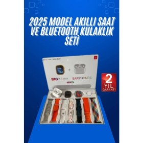Resim Yeni Nesil 7 Kordonlu Arama Bildirim Özellikli Kulaklık Hediyeli Akıllı Saat 