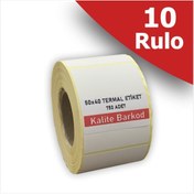 Resim Kalite Barkod 50x40 Termal Etiket | 10 Rulo Barkod Etiketi 