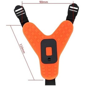 Resim Gopro Hero 8 Hero 9 Motorcu Kask Çene Bağlantı Jaw Mount Gp523 Turuncu 