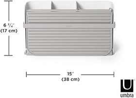 Resim Umbra Sling bulaşıklık, katlanabilir bulaşık kurutucu, Caddy, beyaz/gri 