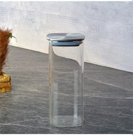 Resim Thn Cam Kavanoz - Cam Erzak Saklama Kavanoz 6 Lı Borosilikat Cam 3 Boy Gri 