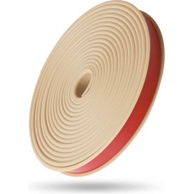 Resim Qianyi 1 Metre Kendinden Yapışkanlı U Şekilli Silikon Kenar Bant Şeridi - Mobilya Koruma Mat Beyaz 9mm 