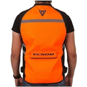 Resim Motosiklet Yelek Reflektif Turuncu Reflektörlü Motorcu Yelek 