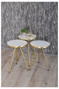 Resim Depohaus Zigon Sehpa Gold Metal Ayak Efes Altın-1065 