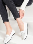 Resim Beyond Kadın Beyaz Kolej Casual Günlük Babet Ayakkabı Bynddem01 