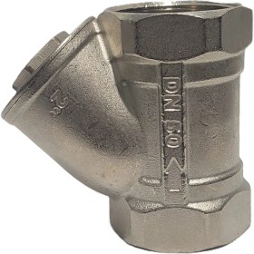 Resim Kalde 2" Sarı / Krom Pislik Tutucu Su Filtresi DN50 - Threaded Strainer 