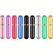 Resim 5 adet 0.17oz(5ml) Premium Alüminyum Cam Şişeler, Esansiyel Yağlar ve Parfümler için, Plastik Damlatıcı ile, Doldurulabilir Boş Şişe Taşınabilir Seyahat Kiti, Moda Özel Hediyeler 