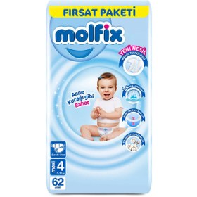 Resim Molfix Maxi 4 Numara Fırsat Paketi Bebek Bezi (62 Adet) (50001699) 