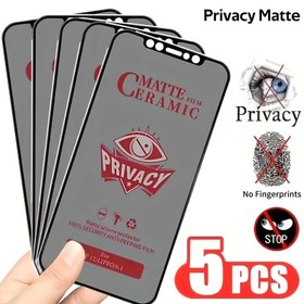 Resim 5 adet Mat Seramik Gizlilik Ekran Koruyucu iPhone 16/ 15/ 14/ 13/ 12/11 Pro Max/ Mini/ Plus için Anti-gözleme Filmi iPhone X/ XR/ XS MAX Cam Değil 