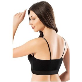 Resim Kota Ip Askılı - Kadın Büstiyer - Pamuklu Yarım Atlet - Crop -nb6379 