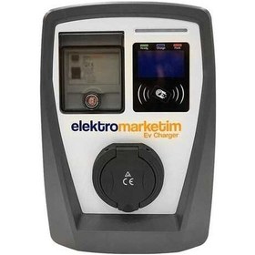 Resim Emev-22-3f32-pt2 22kw 3 Faz Tip Elektrikli Araç Şarj İstasyonu 