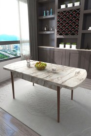Resim Renlife Kelebek Yemek Masası Mutfak Masası Ahşap Masa Açılır Masa 6 Kişilik Masa 