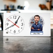 Resim Karikatürlü En Başarılı Erkek Bilgisayar Mühendisi Masa Saati 