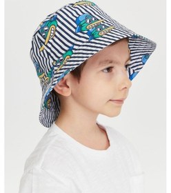 Resim Benitto Kids Erkek Çocuk Desenli Bucket Şapka 7003-mavi 