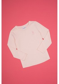 Resim U.S. Polo Assn. Kız Çocuk Açık Pembe Bisiklet Yaka Basic Sweatshirt 50317923-VR078 