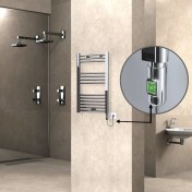 Resim Radiva Haiti Elektrikli Havlupan 200 Watt 500X800 Düz Krom (On/off Düğmeli) 