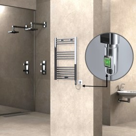 Resim Radiva Haiti Elektrikli Havlupan 200 Watt 500X800 Düz Krom (On/off Düğmeli) 