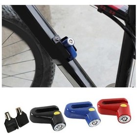 Resim Kırmızı Ağır Hizmet Motosiklet Dağ Bisikleti E-bisiklet Disk Fren Güvenlik Anti-hırsızlık Kilidi 