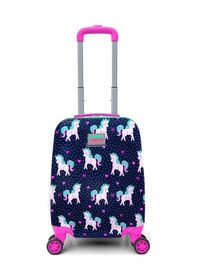 Resim Coral High Kids Lacivert Pembe Unicorn Desenli Çocuk Valizi 16713 Desenli 