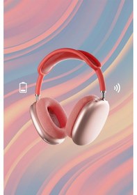 Resim Aırpods Max Bluetooth Kablosuz Kulak Üstü Kulaklık Mikrofonlu Pc, Telefon Uyumlu Uzun Pil 
