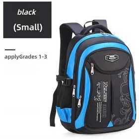 Resim Turcoshop11 İlkokul 1-3 Siyah Sırt Çantası Büyük Kapasiteli Çift Omuz Askı Oxford Kumaş Hafif Siyah 