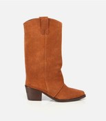 Resim Hotiç Kadın Süet Deri Taba Kovboy Topuklu Bot 01boh316810a370 01boh316810a370 Taba 