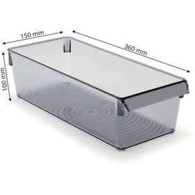 Resim Primanova M-E27-10-25 Düzenleyici Raf 290*150*100 Mm Şeffaf Siyah-Ps - Renkli 