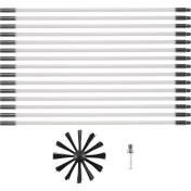 Resim Quueppty 17 Adet Baca Fırçası Seti Ev Endüstriyel Baca Kazan Fırçası Kurutma Makinesi Temizleme Aracı Şömine Temizleme Kiti (Yurt Dışından) 