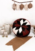 Resim Ottoman Pouffe İskandinav El Yapımı Hakiki Kuzu Derisi Bohem Bahçe Balkon Bungalov Puf Minder 60x30cm(DOLGULU) 
