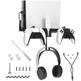 Resim Cbtx Jys Jys-p5173 Sony Ps5 Oyun Konsolu Kontrolör Tutucu 2'si 1 Arada Manyetik Şarj Kablosu Siyah 