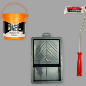 Resim Fawori Tavan Extra 1 kg + Dekor Boya Kabı + Dekor Eksport 10 cm Rulo 