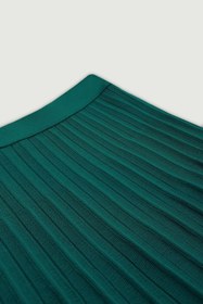 Resim Koyu Turkuaz Pileli Uzun Etek - KOYU TURKUAZ / 2XL 