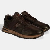 Resim Desa Erkek Kahve Bağcıklı Deri Sneaker 