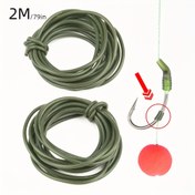 Resim 2m Silikon Anti-Tangle Rig Tubing Carp Balıkçılığı için - Güvenlikli Kurşun Klips Sistemi, 0.8mm Kalınlık, Yeşil, Yüksek Sıcaklık Dayanımı, Hassas Döküm ve Koruma için İdeal 
